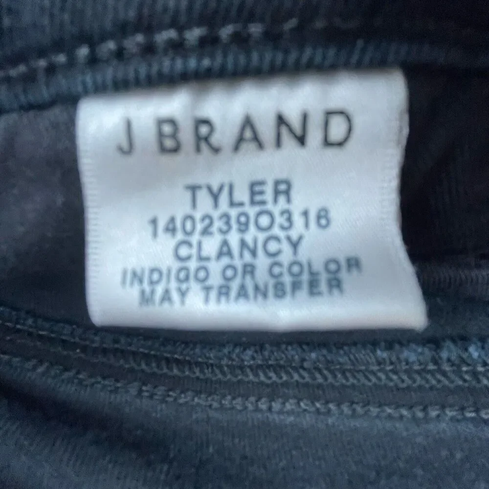 J Brand Jeans Womens 31 Black Tyler‎ Clancy Straight Cropped Capri